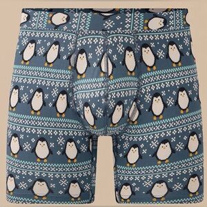 MeUndies Men’s Boxer Penguin Sweater Print NWT Size Large
